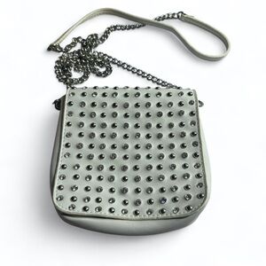 Studded White Crossbody Bag